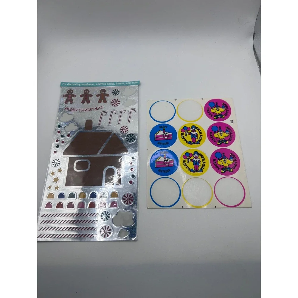 Vintage Random Lot Of New + Used Sticker‎ Sheets Smiley Scented Ziggy Animals